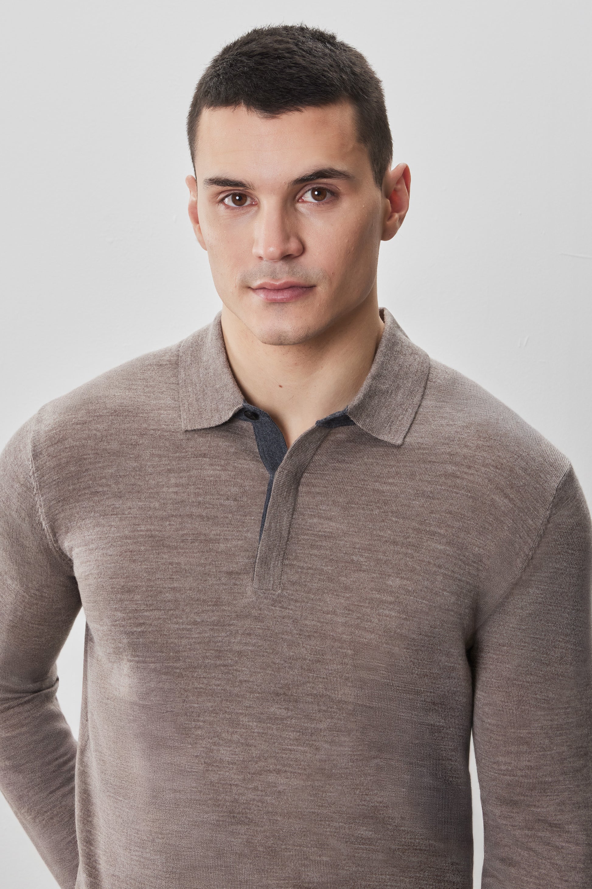 Robert Barakett Thomas Long Sleeve Sweater Polo
