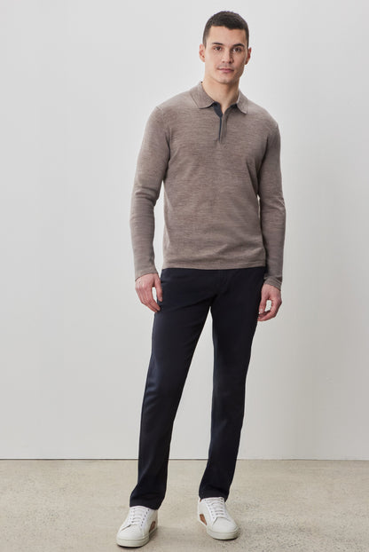 Robert Barakett Thomas Long Sleeve Sweater Polo