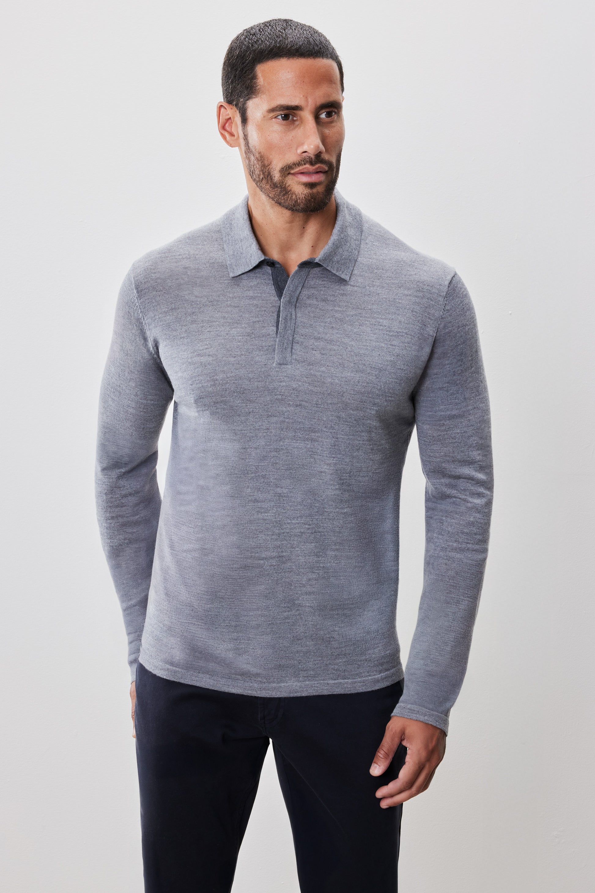 Robert Barakett Thomas Long Sleeve Sweater Polo