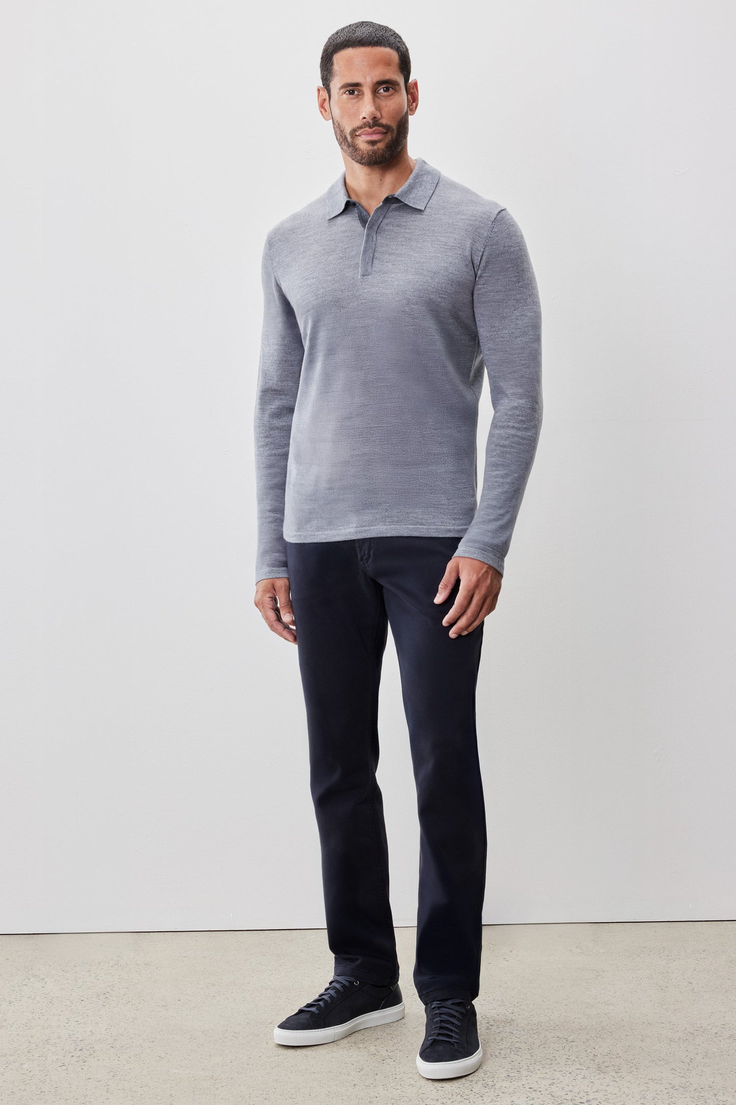 Robert Barakett Thomas Long Sleeve Sweater Polo