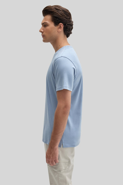 Robert Barakett Men's Dover Blue Pima Cotton V-Neck T-Shirt