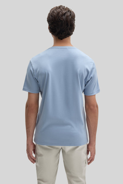 Robert Barakett Men's Dover Blue Pima Cotton V-Neck T-Shirt