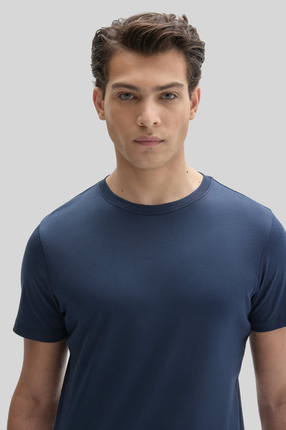 Robert Barakett Men's Pima Cotton Crew Neck T-Shirt in Navy Blue