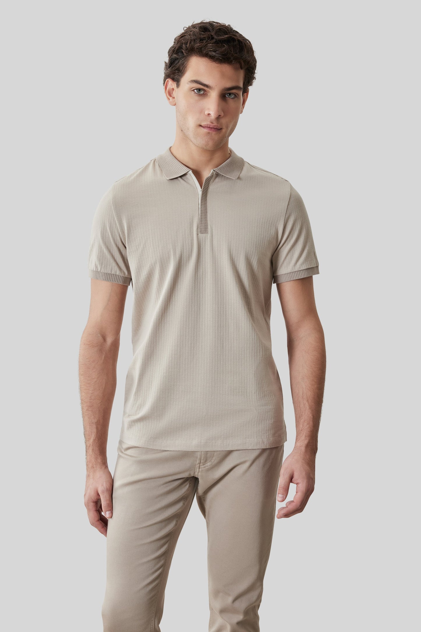Robert Barakett Whistler Short Sleeve Covered Placket Polo