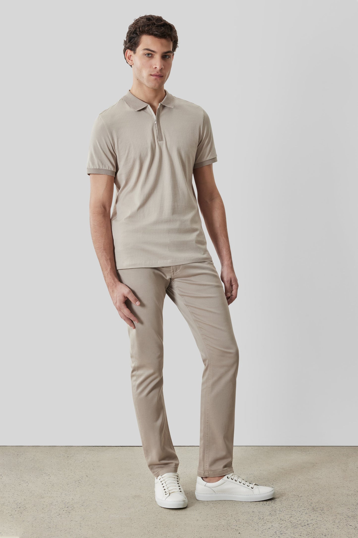 Robert Barakett Whistler Short Sleeve Covered Placket Polo