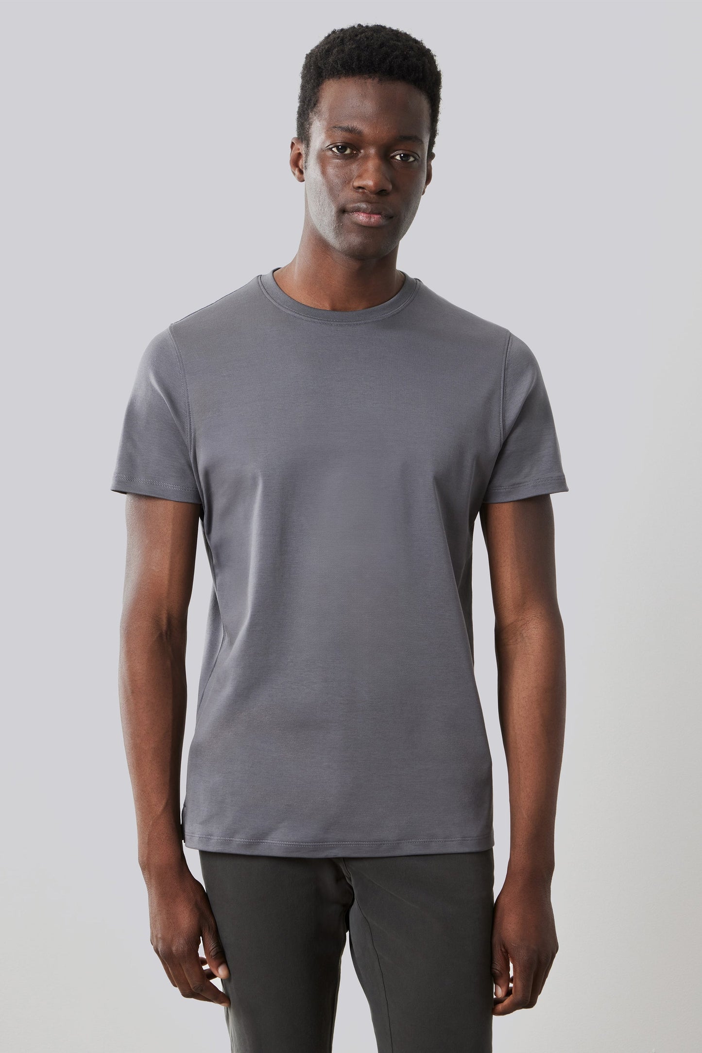 Robert Barakett Men's Pima Cotton The Barakett Tee in Smoke